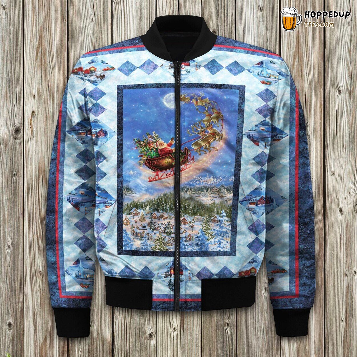Santa Claus Merry Christmas Bomber Jacket