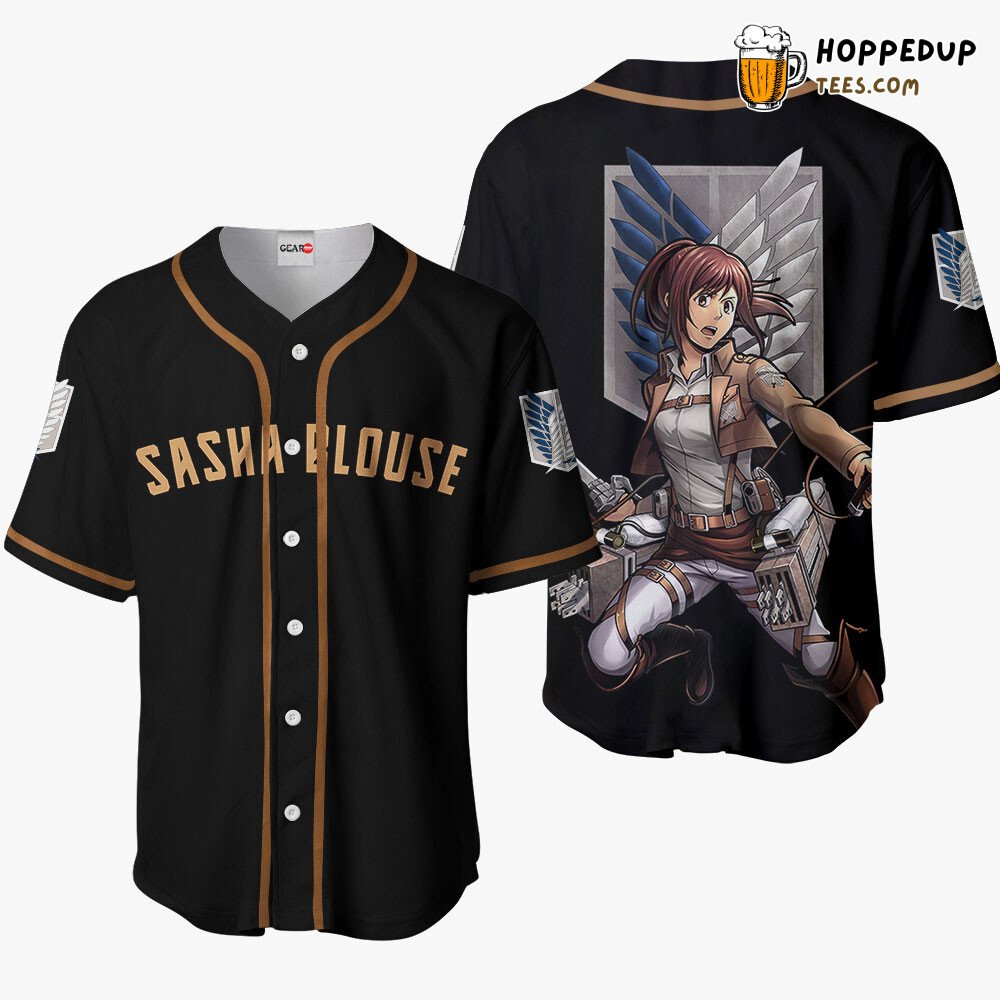 Sasha Blouse Distinctive Anime Design Unique Baseball Jersey Edition Style Sasha Blouse Distinctive Anime Design Unique Baseball Jersey Edition Style