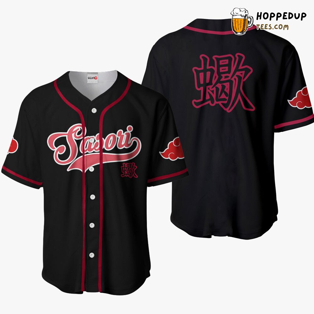 Sasori Anime Baseball Jersey Shirt with Distinctive Symbol Unique Design