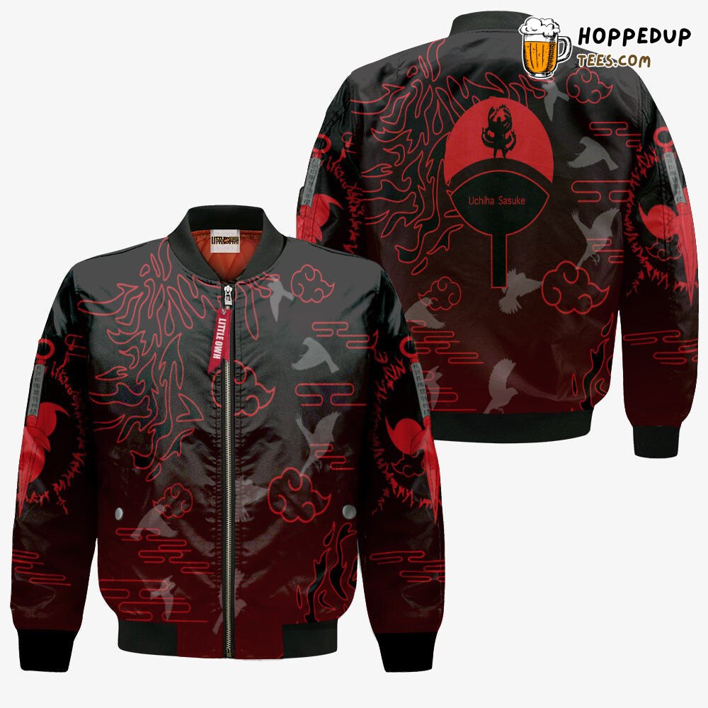 Sasuke Uchiha Custom Bomber Jacket Naruto Shippuden Cosplay Edition Unique