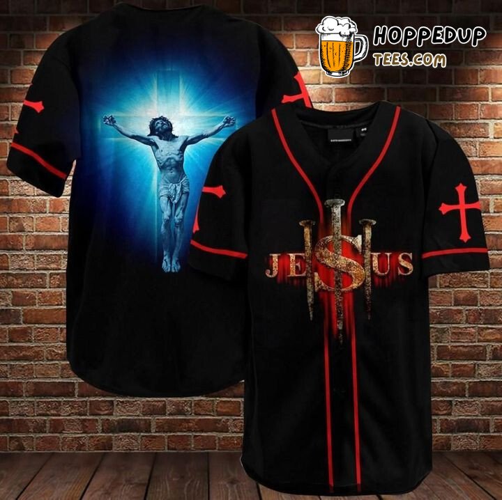 Savior Jesus Themed 3D Printed Inspirational Baseball Jersey