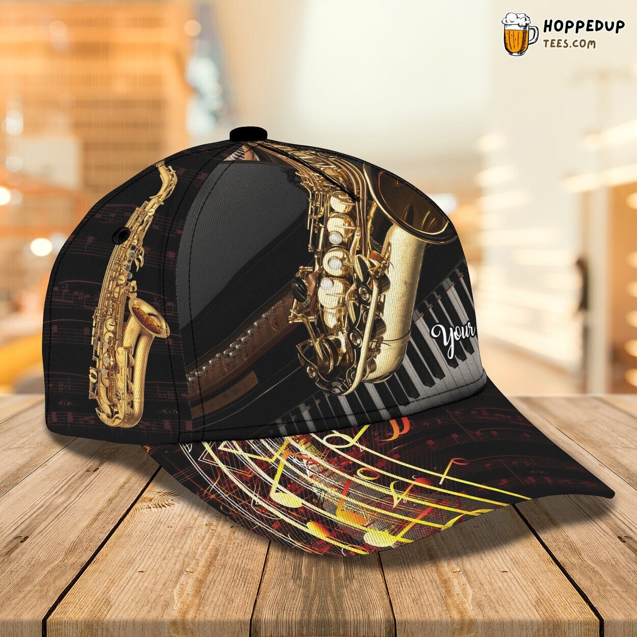 Saxophone Design Classic 3D Cap Personalized Name Unique Premium Edition Series Saxophone Design Classic 3D Cap Personalized Name Unique Premium Edition Series