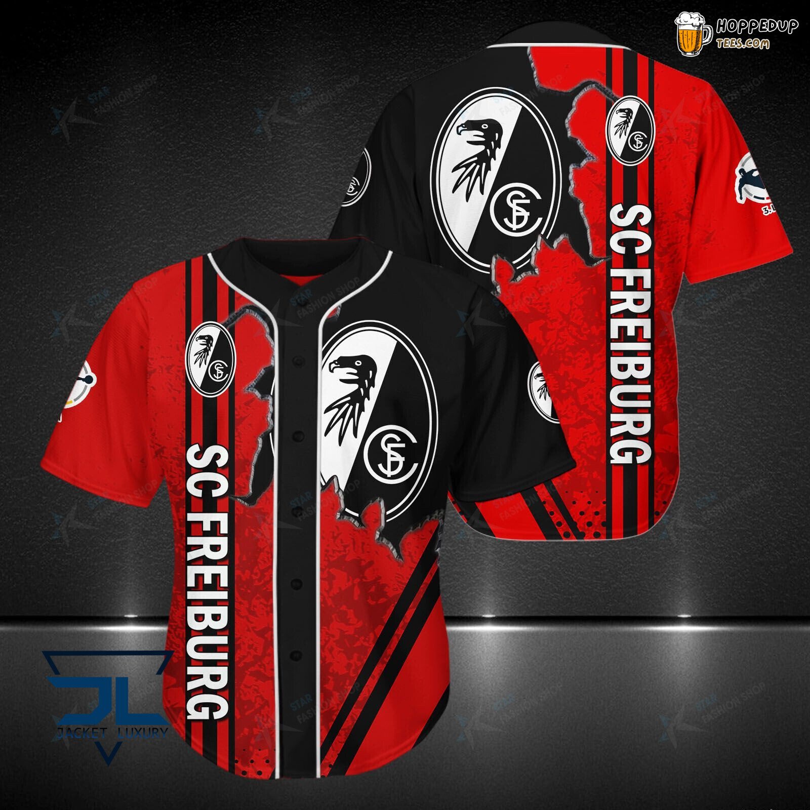 SC Freiburg Red Black Baseball Jersey Unisex Shirt