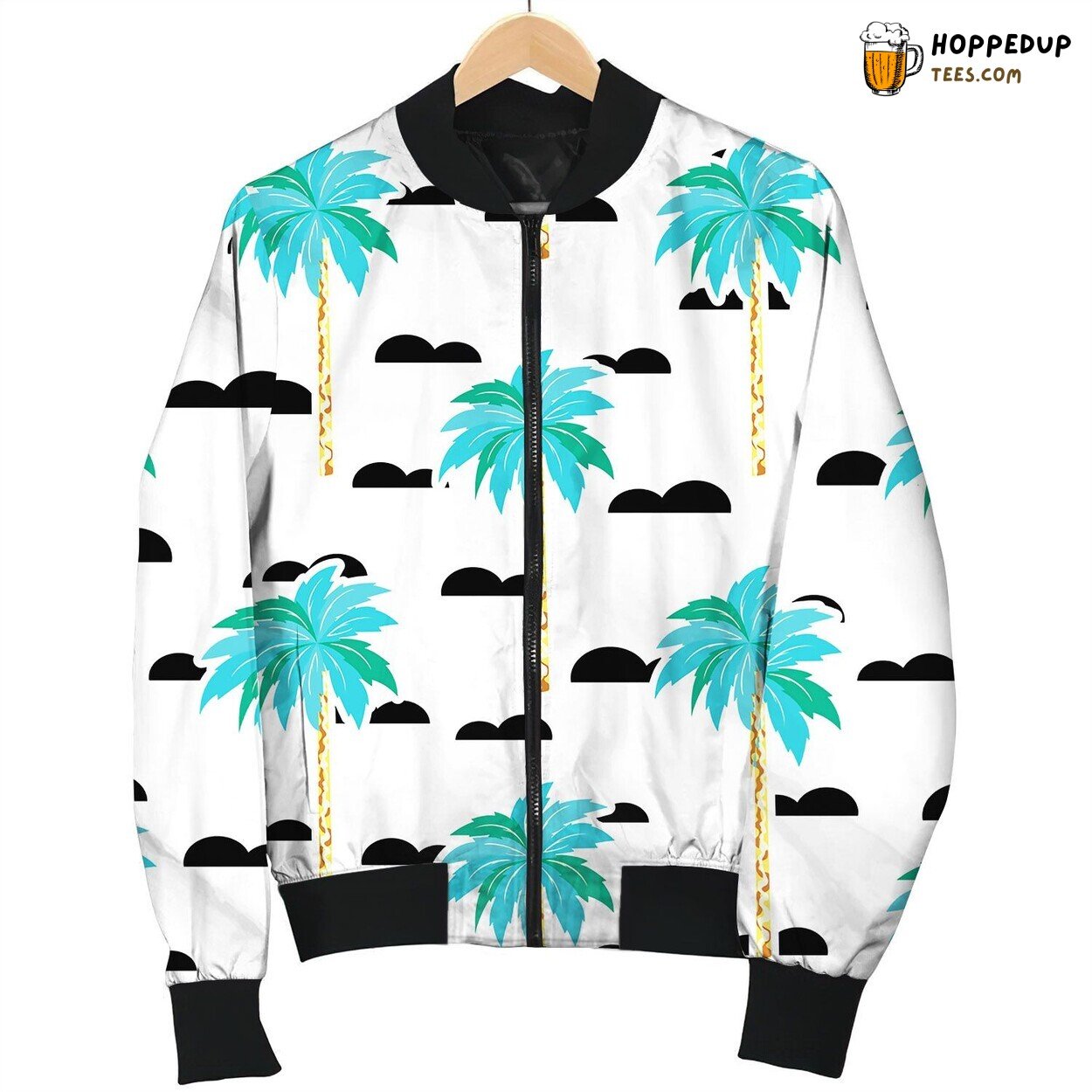 Scandinavian Pattern With Tree Palm Bomber Jacket