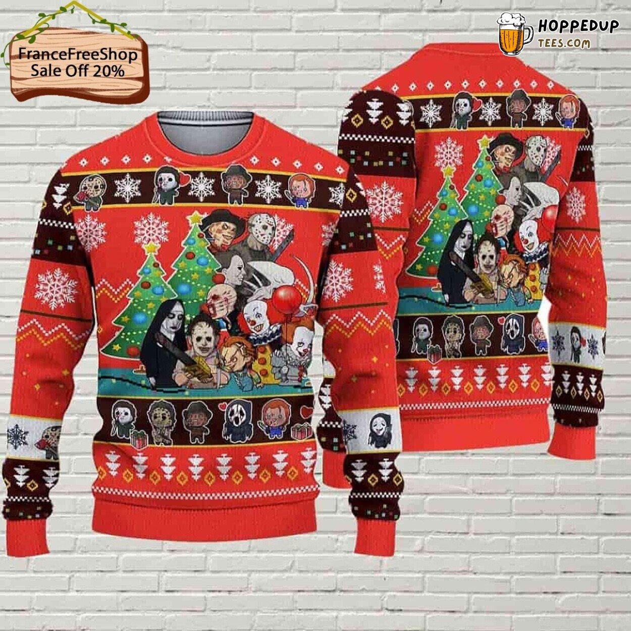 Scary Movie Horror Themed Ugly Christmas Sweater Halloween Gift