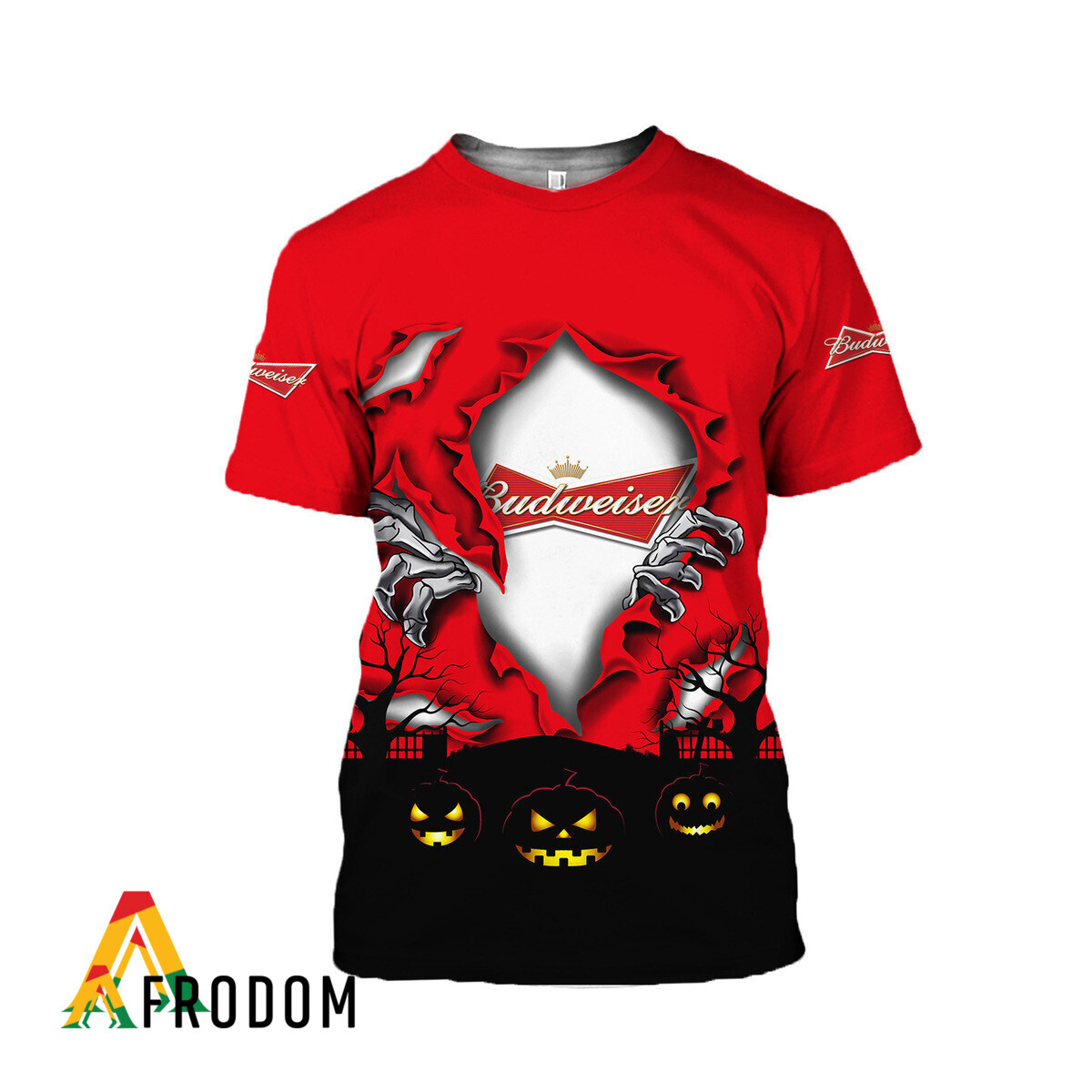Scary Night Halloween Budweiser Beer T-Shirt & Sweatshirt HU