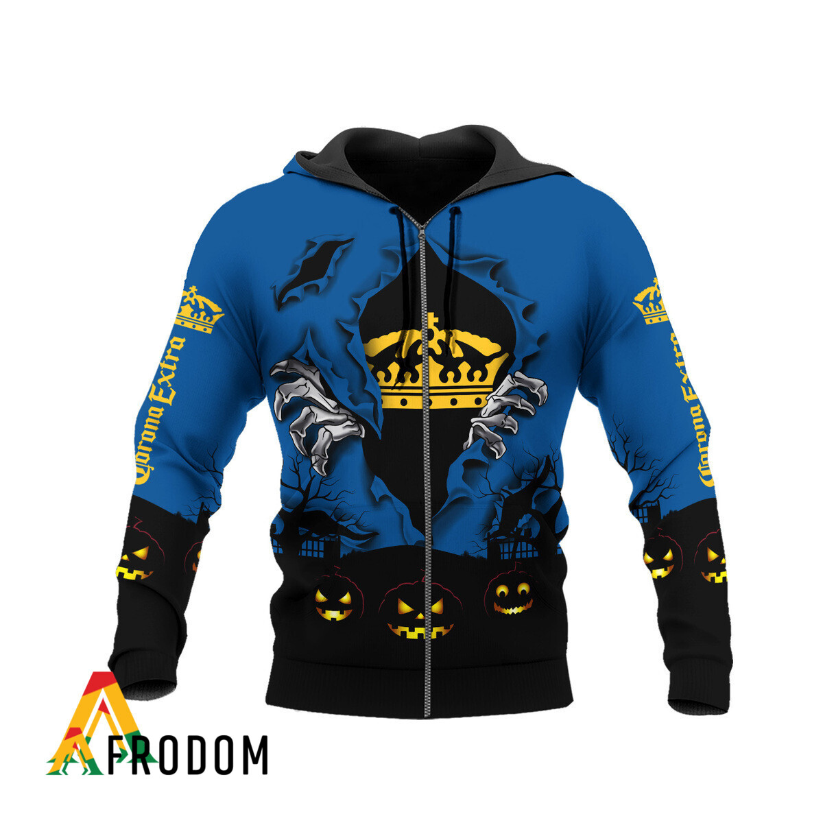 Scary Night Halloween Corona Extra Beer Hoodie HU
