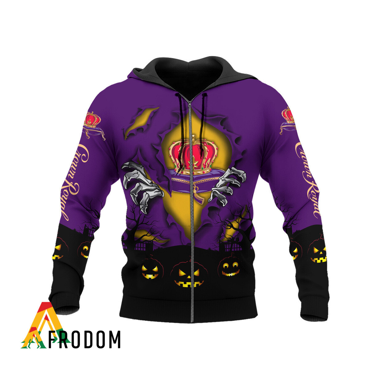 Scary Night Halloween Crown Royal Hoodie HU