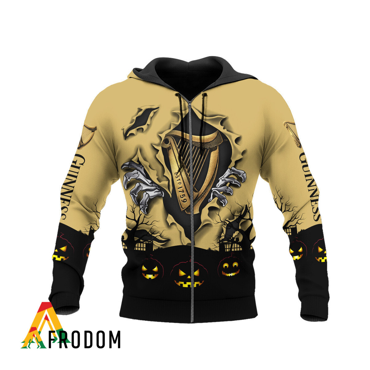 Scary Night Halloween Guinness Beer Hoodie HU