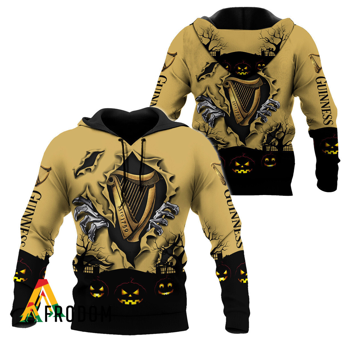Scary Night Halloween Guinness Beer Hoodie HU