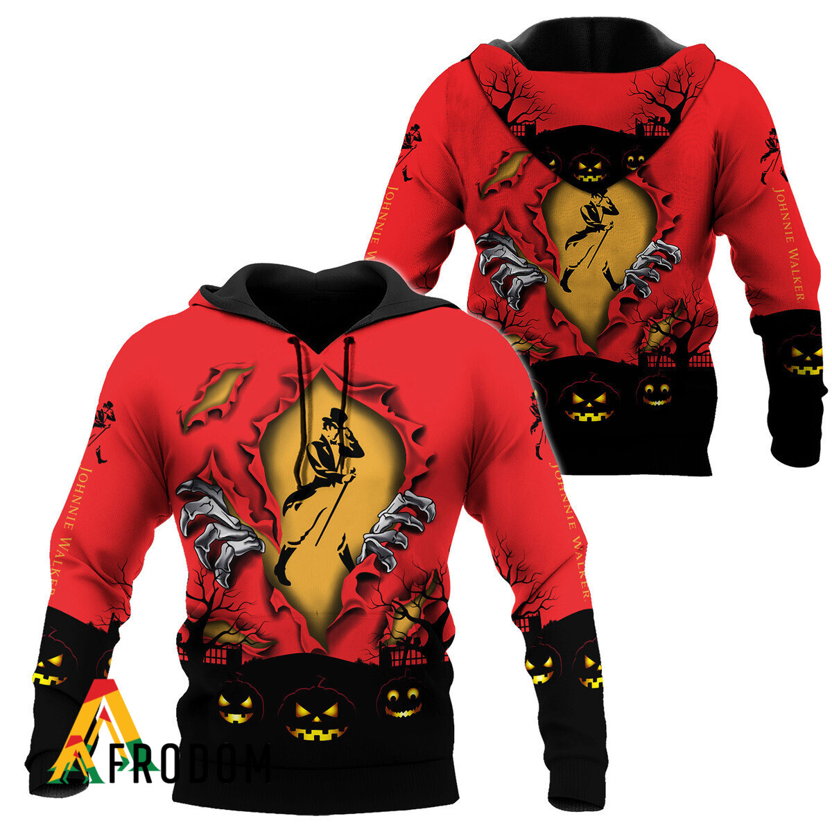 Scary Night Halloween Johnnie Walker Hoodie HU