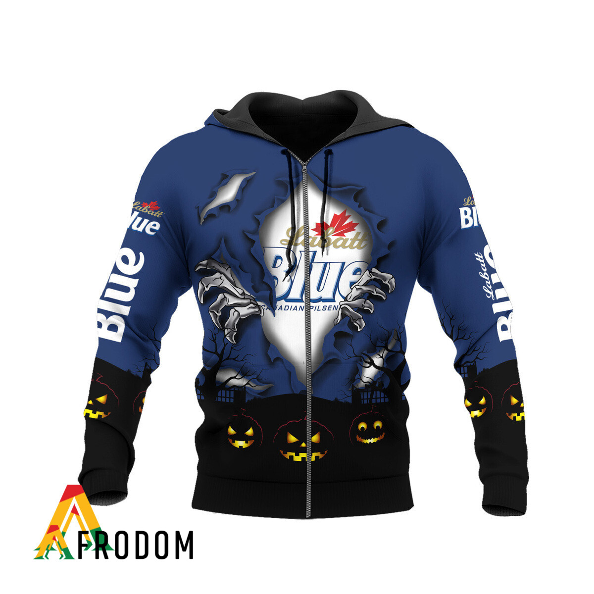 Scary Night Halloween Labatt Blue Hoodie HU