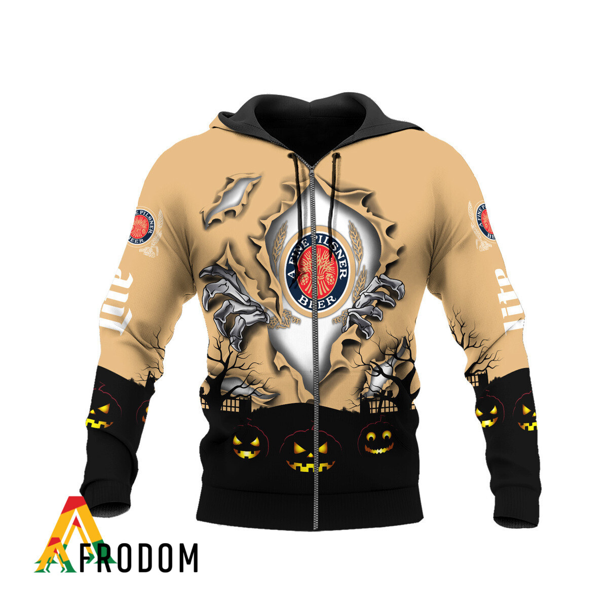 Scary Night Halloween Miller Lite Hoodie HU