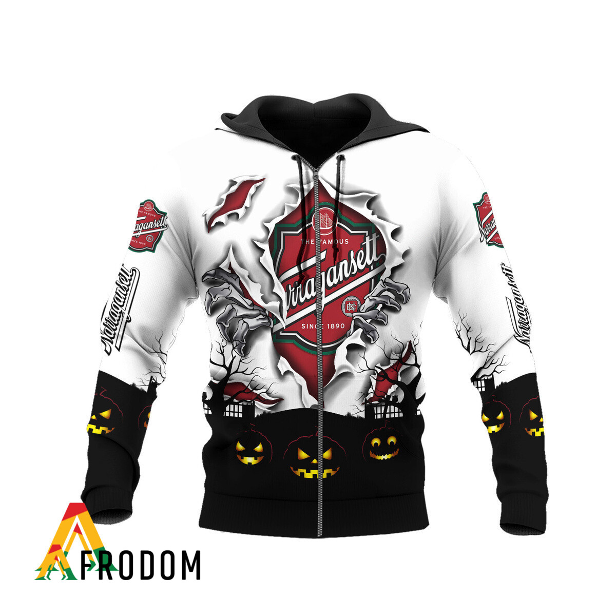 Scary Night Halloween Narragansett Beer Hoodie HU