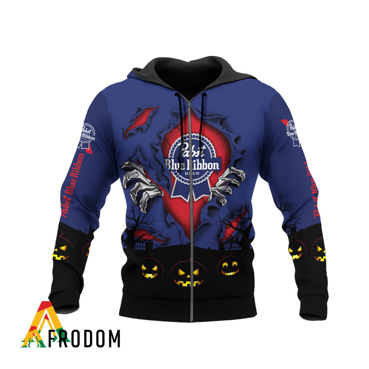 Scary Night Halloween Pabst Blue Ribbon Hoodie HU
