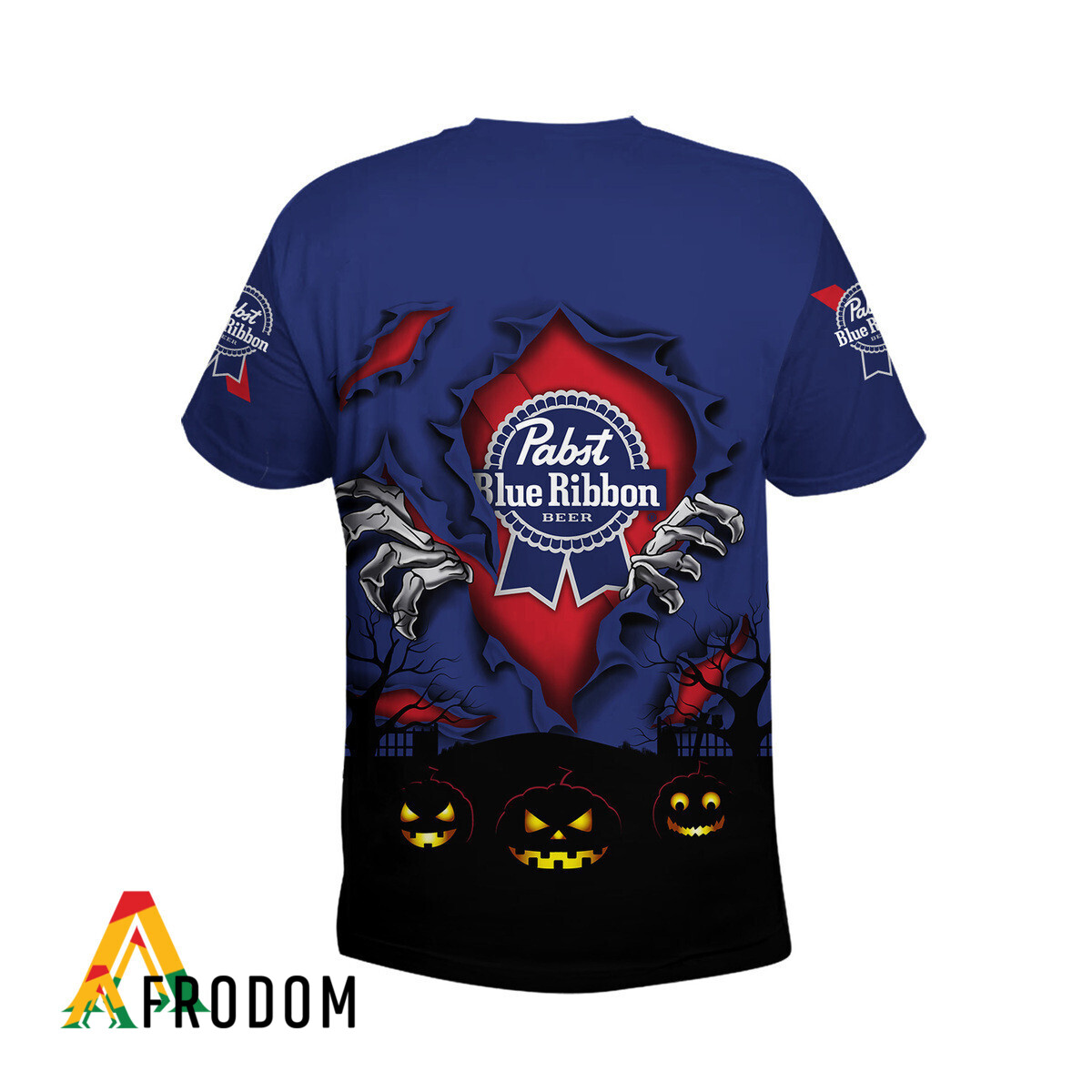 Scary Night Halloween Pabst Blue Ribbon T-Shirt & Sweatshirt HU