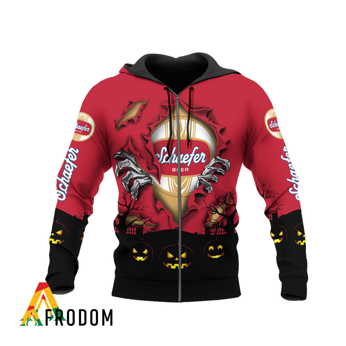 Scary Night Halloween Schaefer Beer Hoodie HU