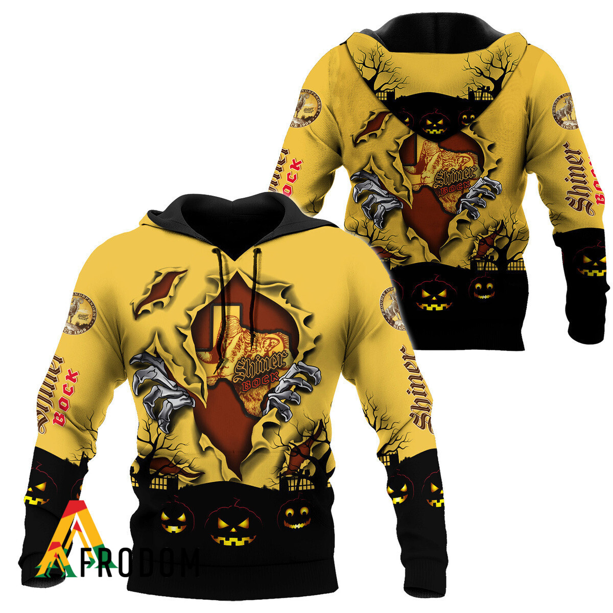 Scary Night Halloween Shiner Bock Beer Hoodie HU
