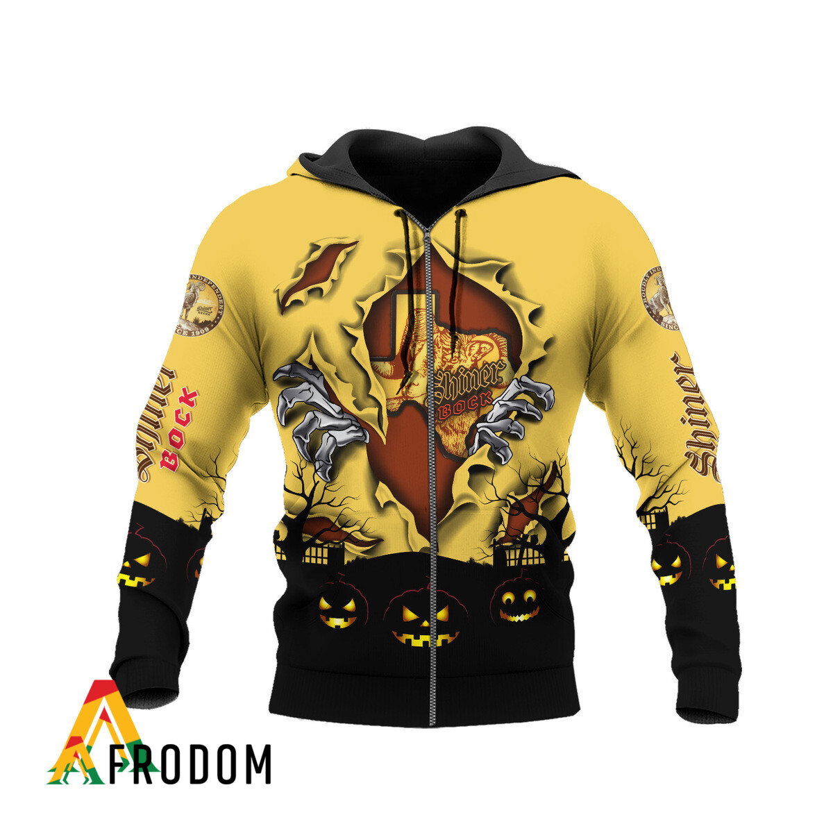 Scary Night Halloween Shiner Bock Beer Hoodie HU