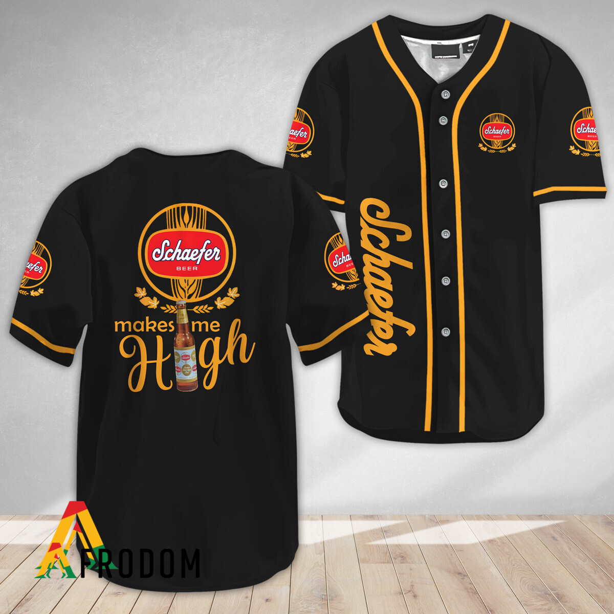 Schaefer Beer High Spirit Athletic Baseball Jersey HU