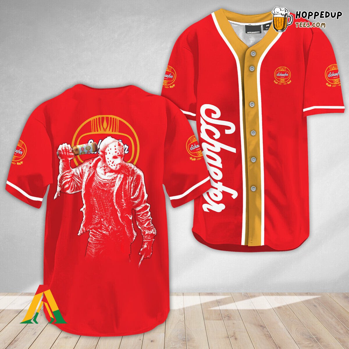 Schaefer Beer Jason Voorhees Horror Unique Baseball Jersey Design