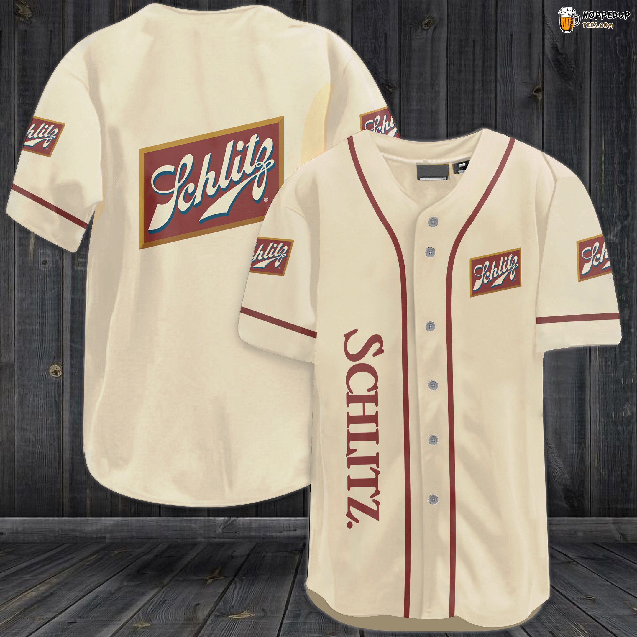 Schlitz Beer Baseball Jersey Beige Unisex Jersey Shirt