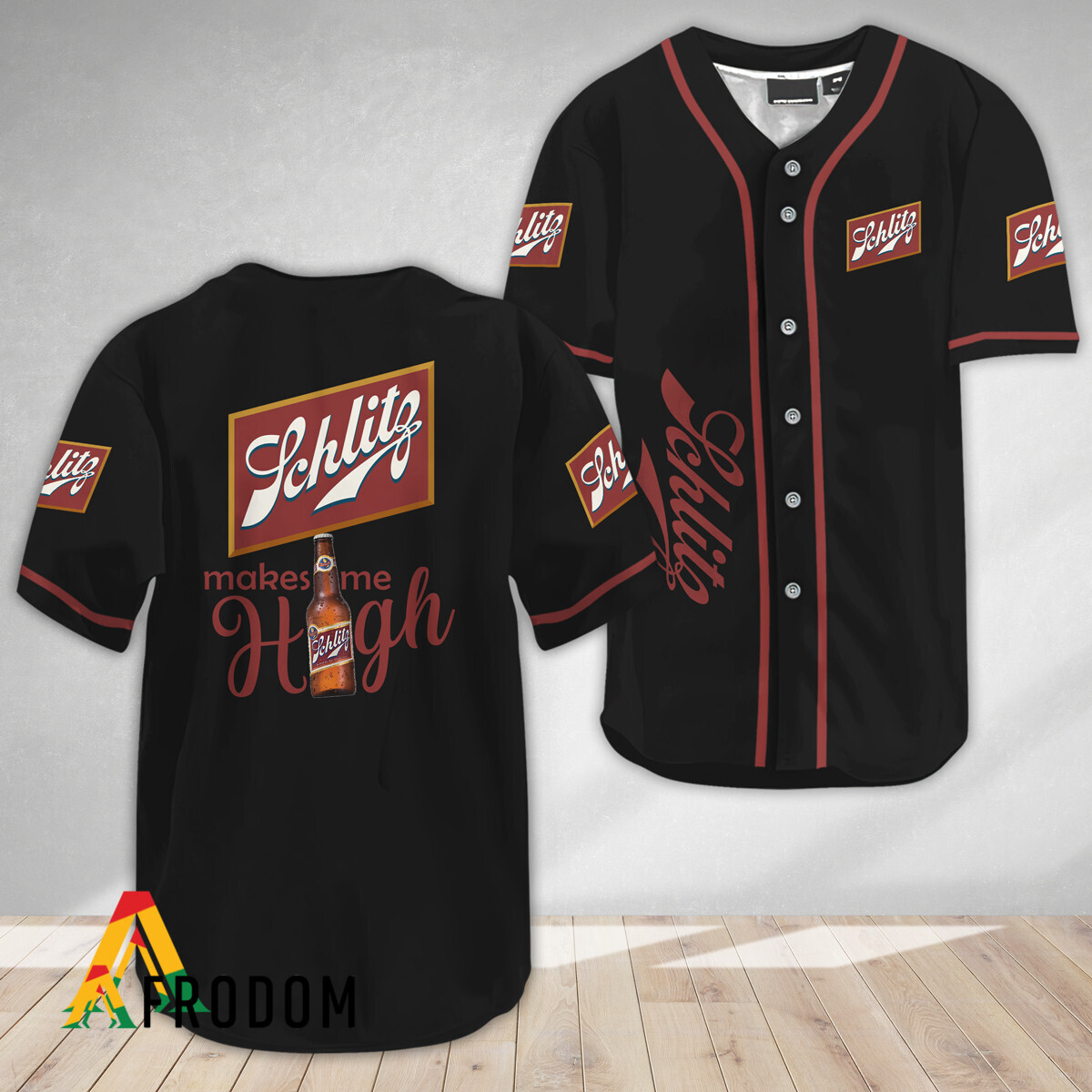 Schlitz Beer High Spirit Baseball Jersey HU