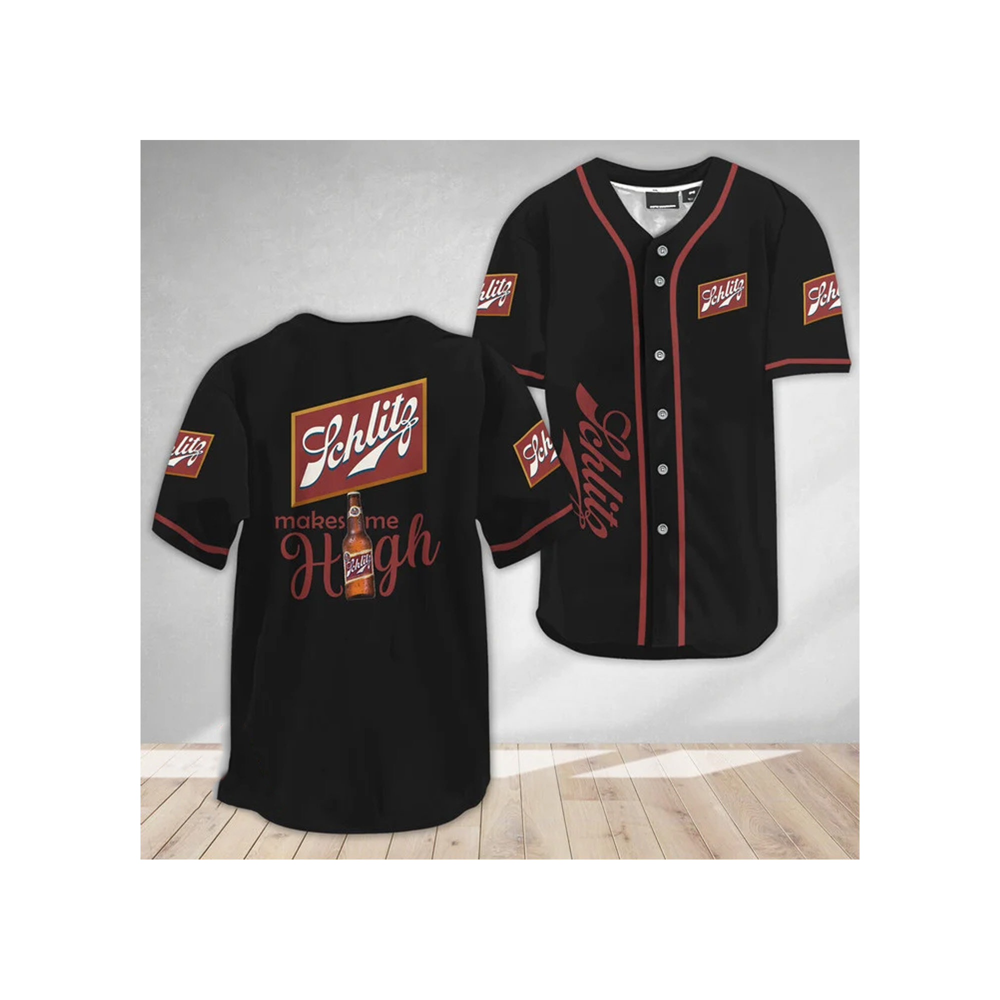 Schlitz Beer Themed Baseball Jersey HU