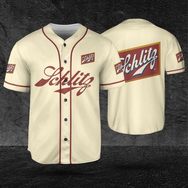 Schlitz Horizontal Text Baseball Jersey for Beer Lovers HU