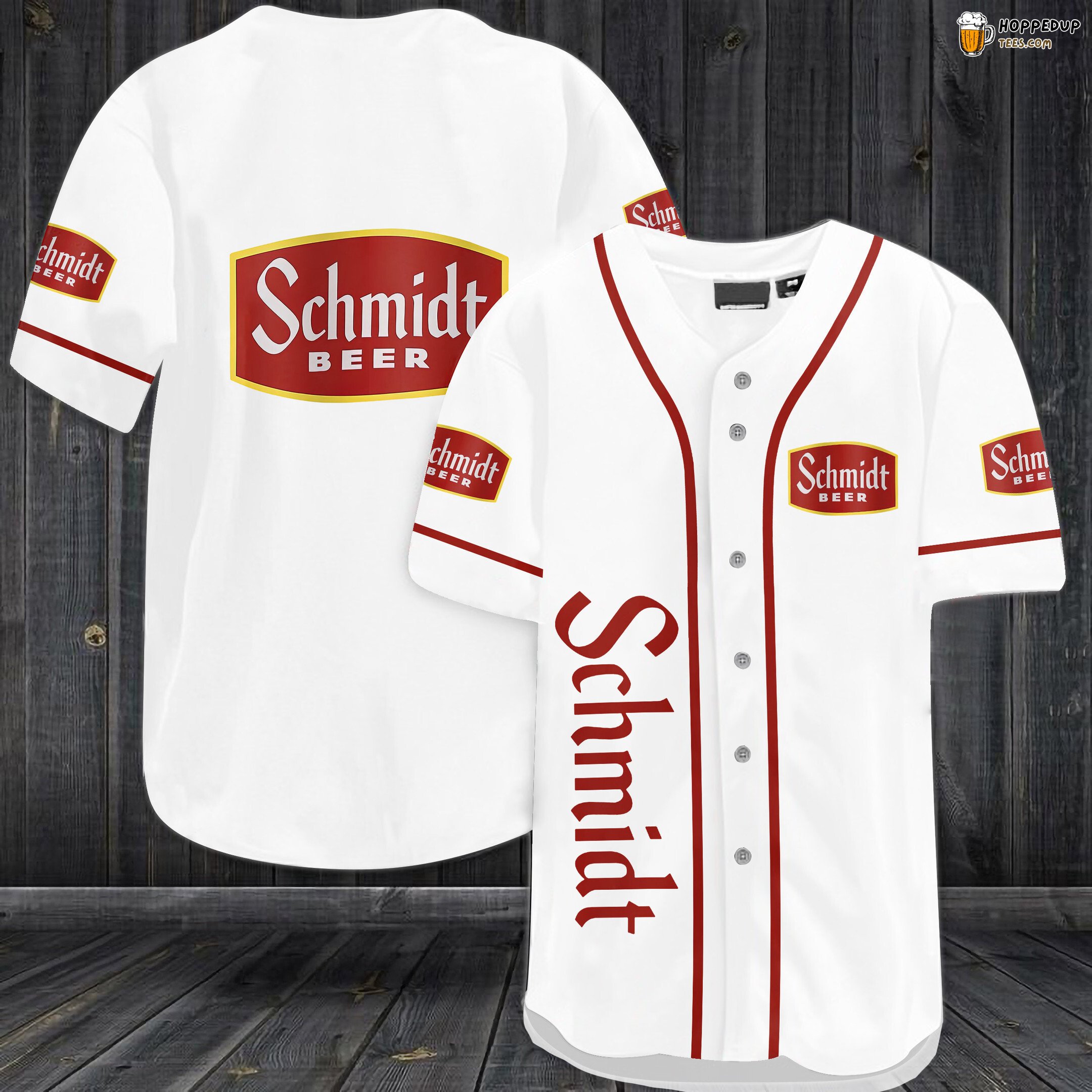 Schmidt Beer Baseball Jersey White Unisex Jersey Shirt