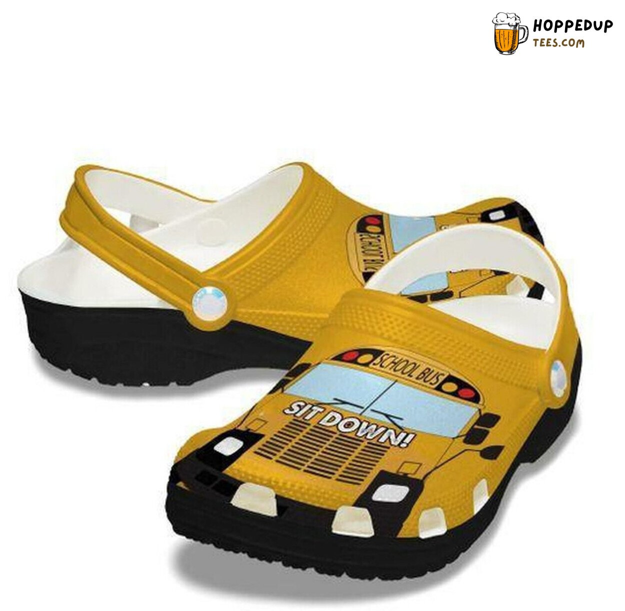 School Bus Sit Down Personalized Gift Rubber Clog Shoes Comfy for Drivers