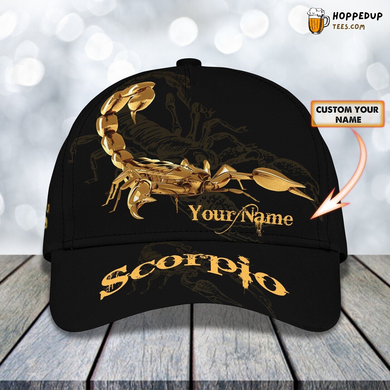 Scorpio 3D Classic Cap Personalized Name Design Exclusive Premium Theme