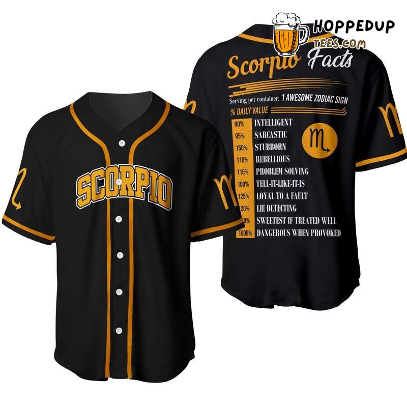 Scorpio Awesome Zodiac Facts Baseball Tee Jersey Shirts