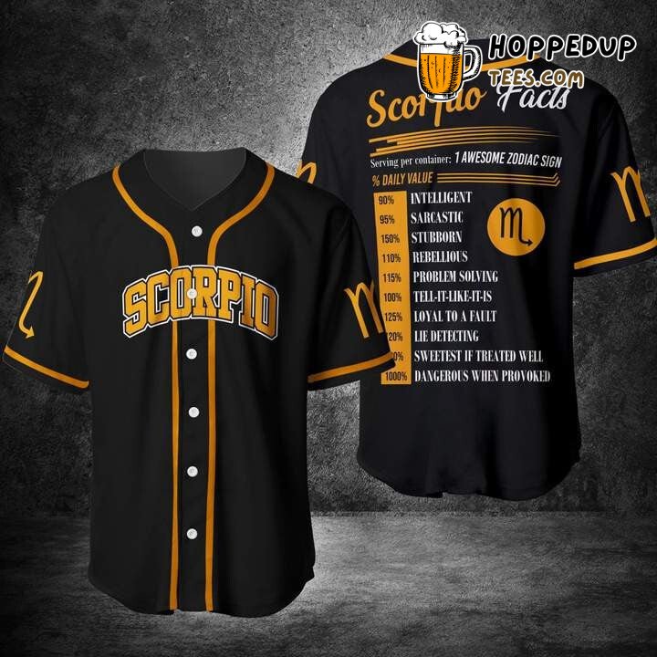 Scorpio Awesome Zodiac Facts Baseball Tee Jersey Shirts