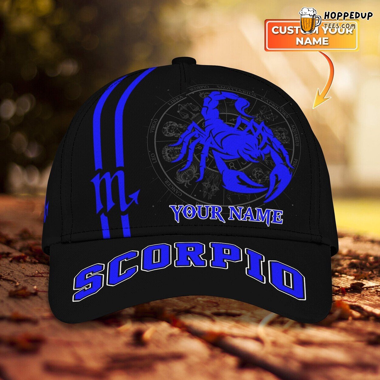 Scorpio Design Classic 3D Cap Personalized Name Unique Premium Edition