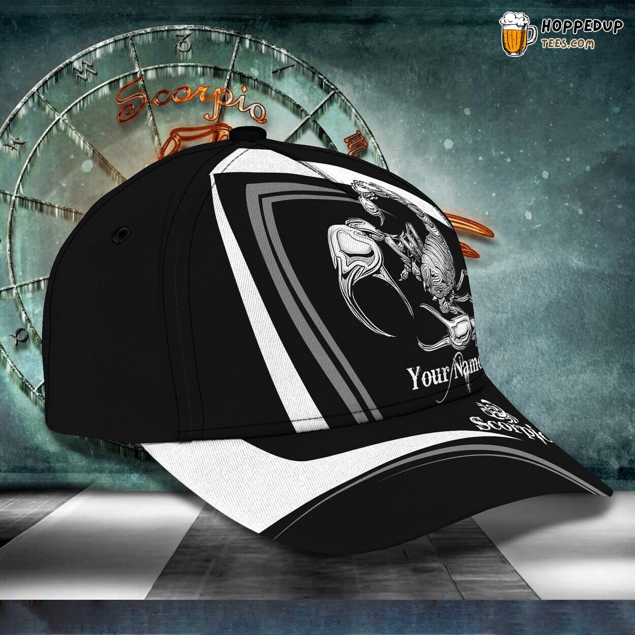 Scorpio Elegant 3D Classic Cap Personalized Name Unique Premium Design