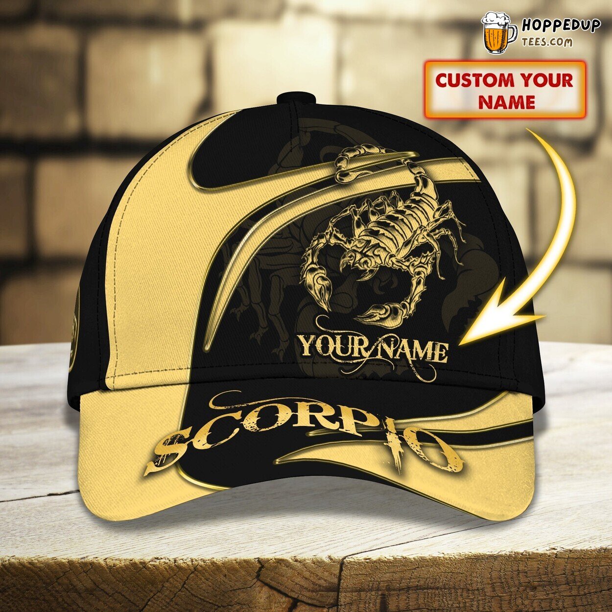 Scorpio Exclusive 3D Classic Cap Personalized Name Design Elegant Theme