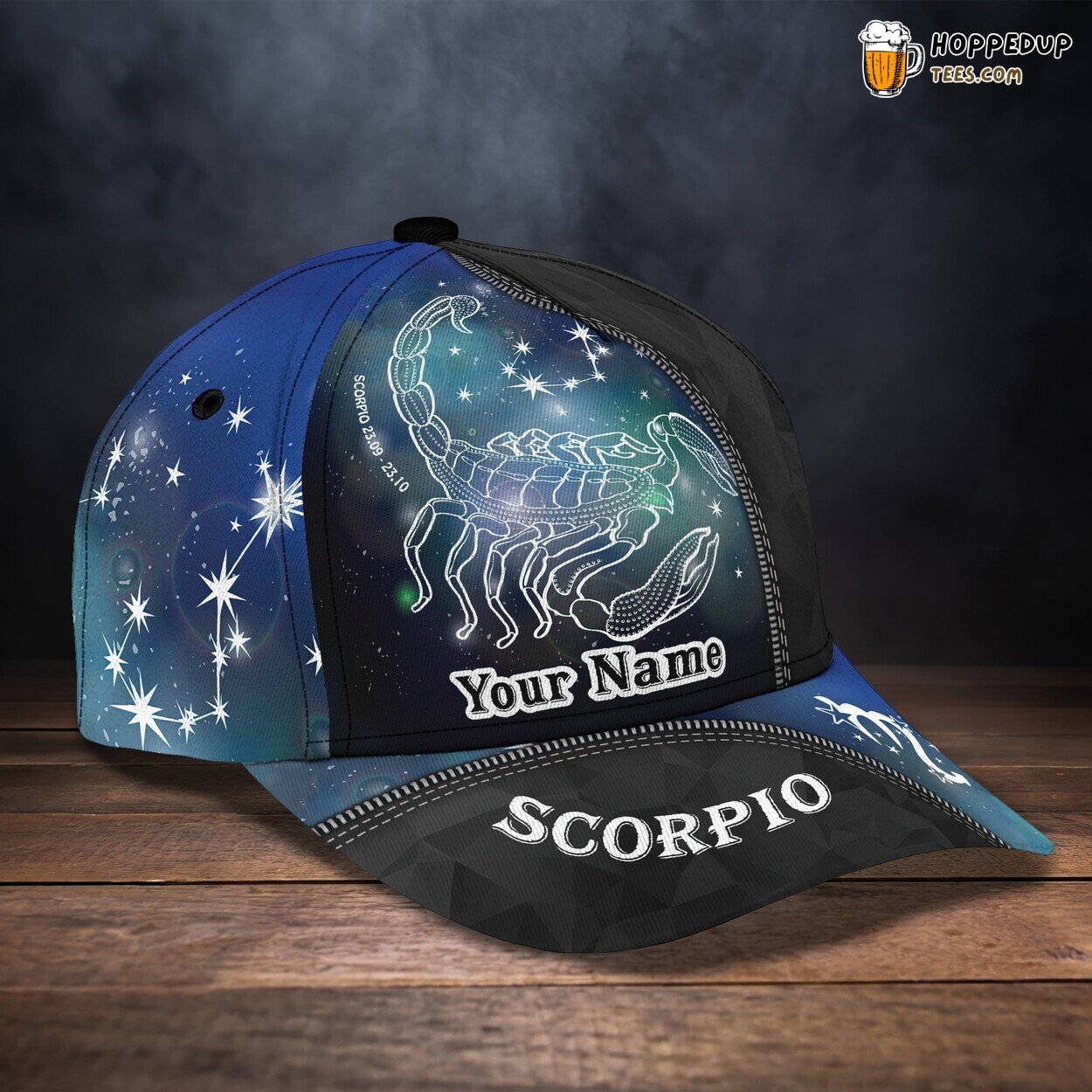 Scorpio Premium 3D Classic Cap Personalized Name Unique Elegant Design