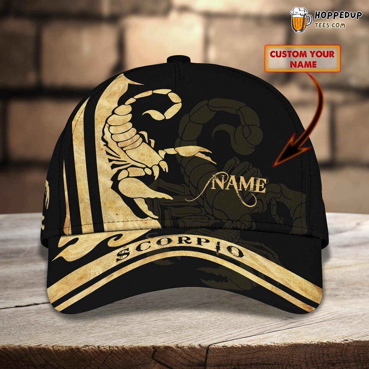 Scorpio Unique 3D Classic Cap Personalized Name Design Exclusive Styling