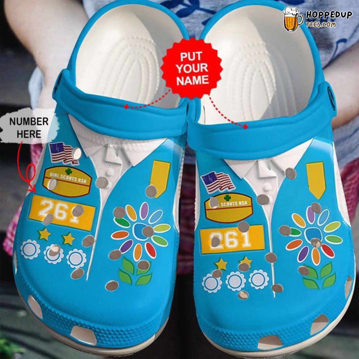 Scout Personalized Uniform Inspired Comfortable Clog Shoes for Members