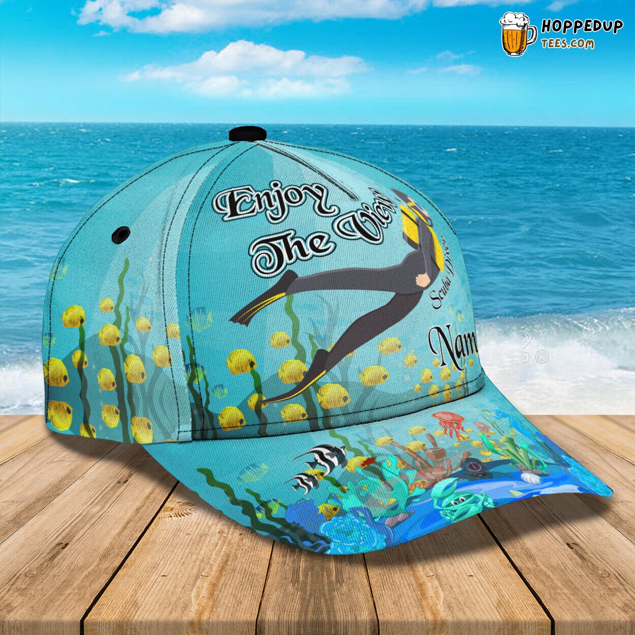 Scuba Diving Enthusiast 3D Classic Cap Personalized Unique Name Trend