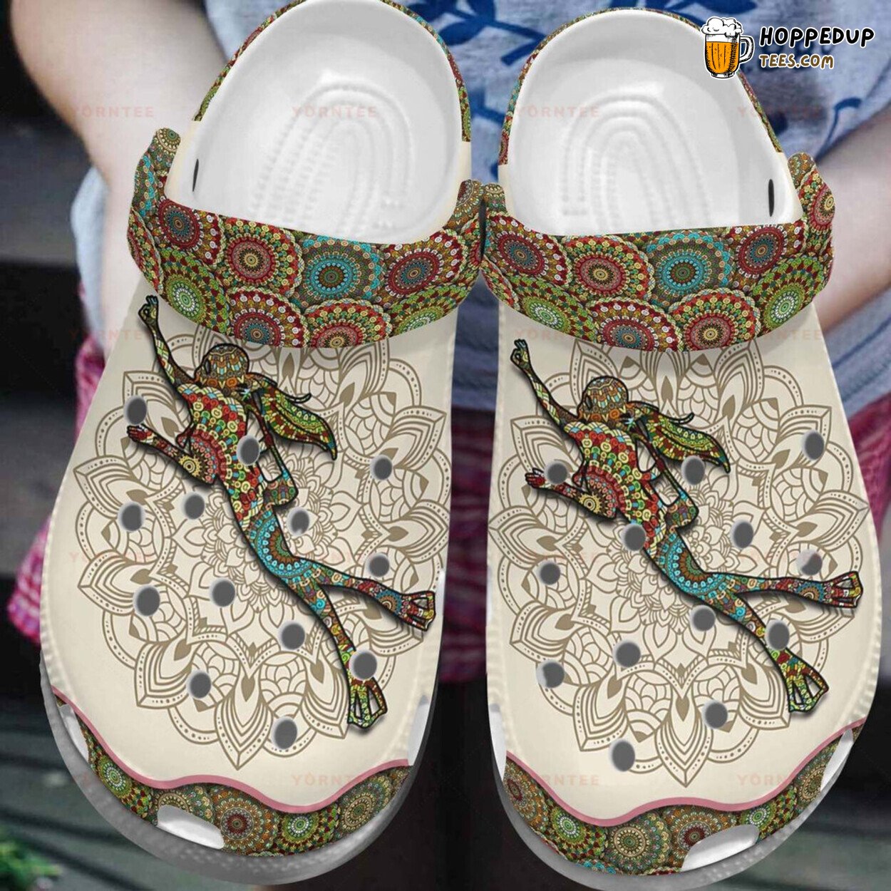 Scuba Diving Mandala Lover Gift Comfortable Rubber Clog Shoes Unique