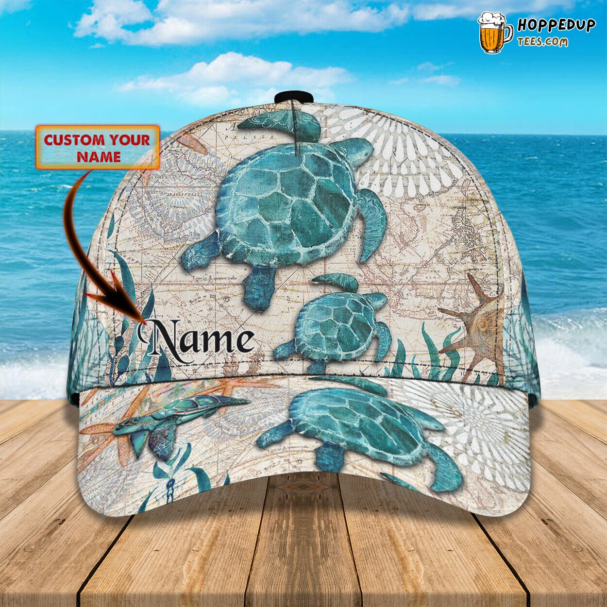 Sea Turtle Enchantment 3D Classic Cap Personalized Unique Design III