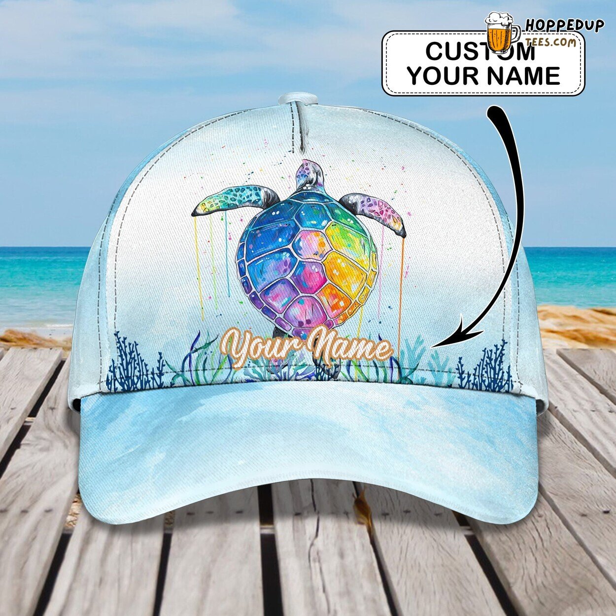 Sea Turtle Majesty 3D Classic Cap Personalized Unique Design Edition II