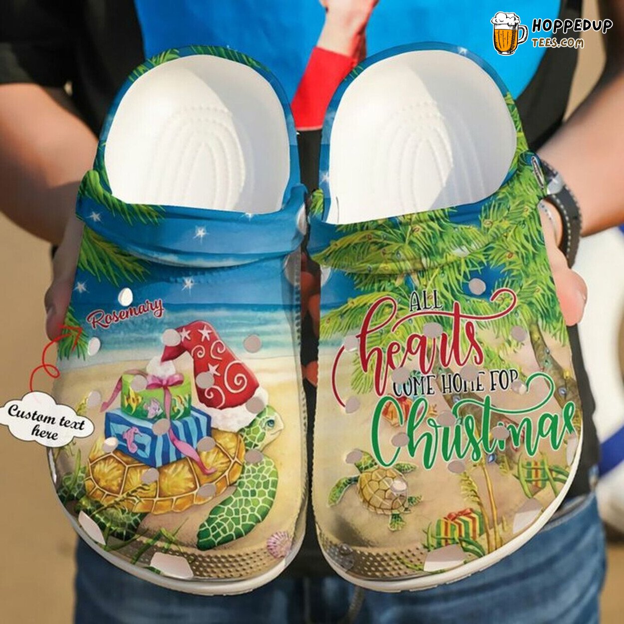 Sea Turtle Personalized Christmas Lover Gift Comfortable Clogs