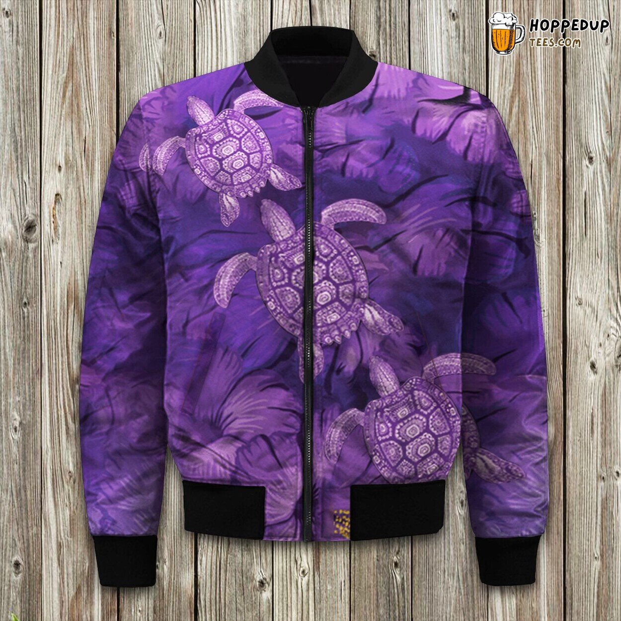 Sea Turtle Purple Bomber Jacket