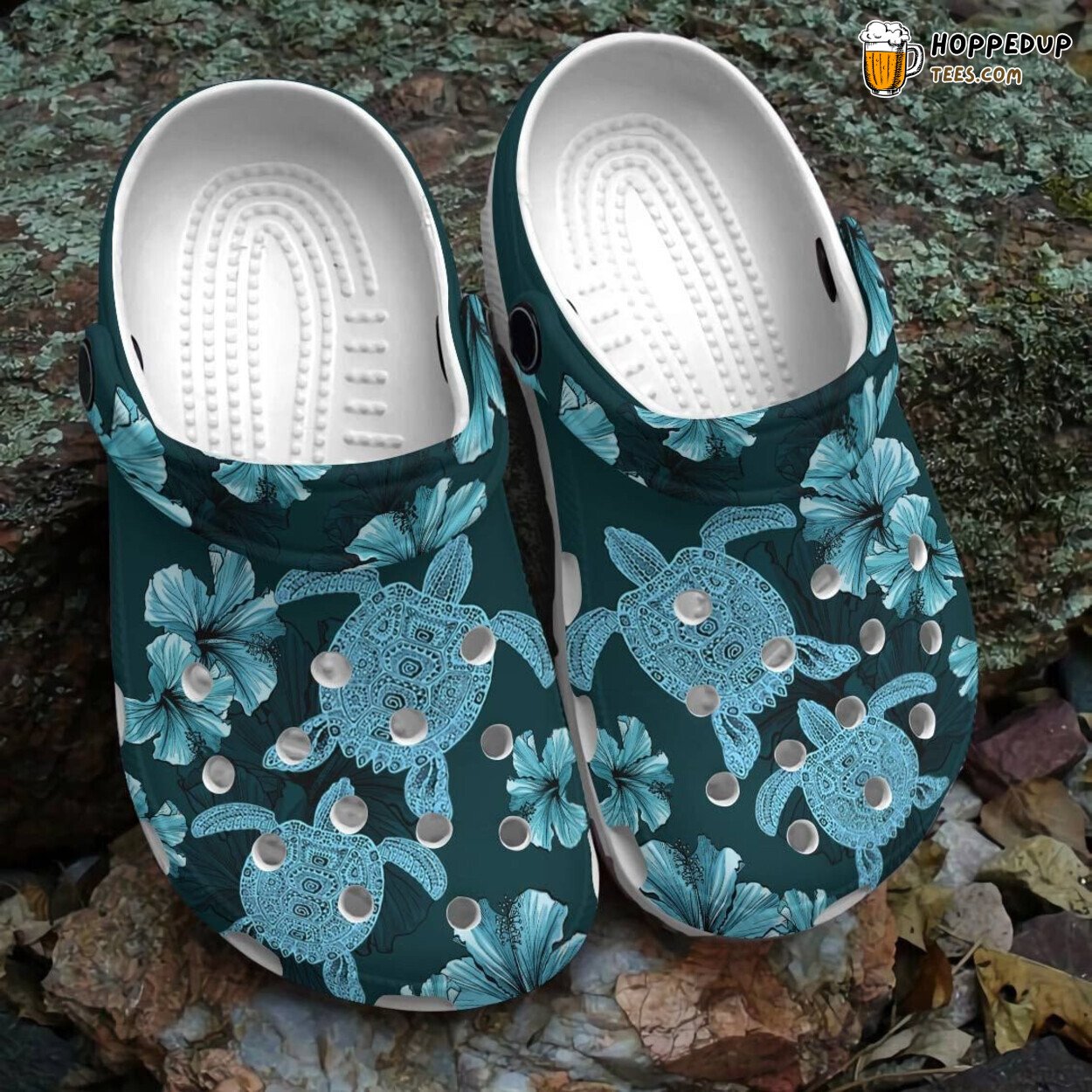 Sea Turtle With Flower Mother’s Day Themed Comfort Clogs Shoes