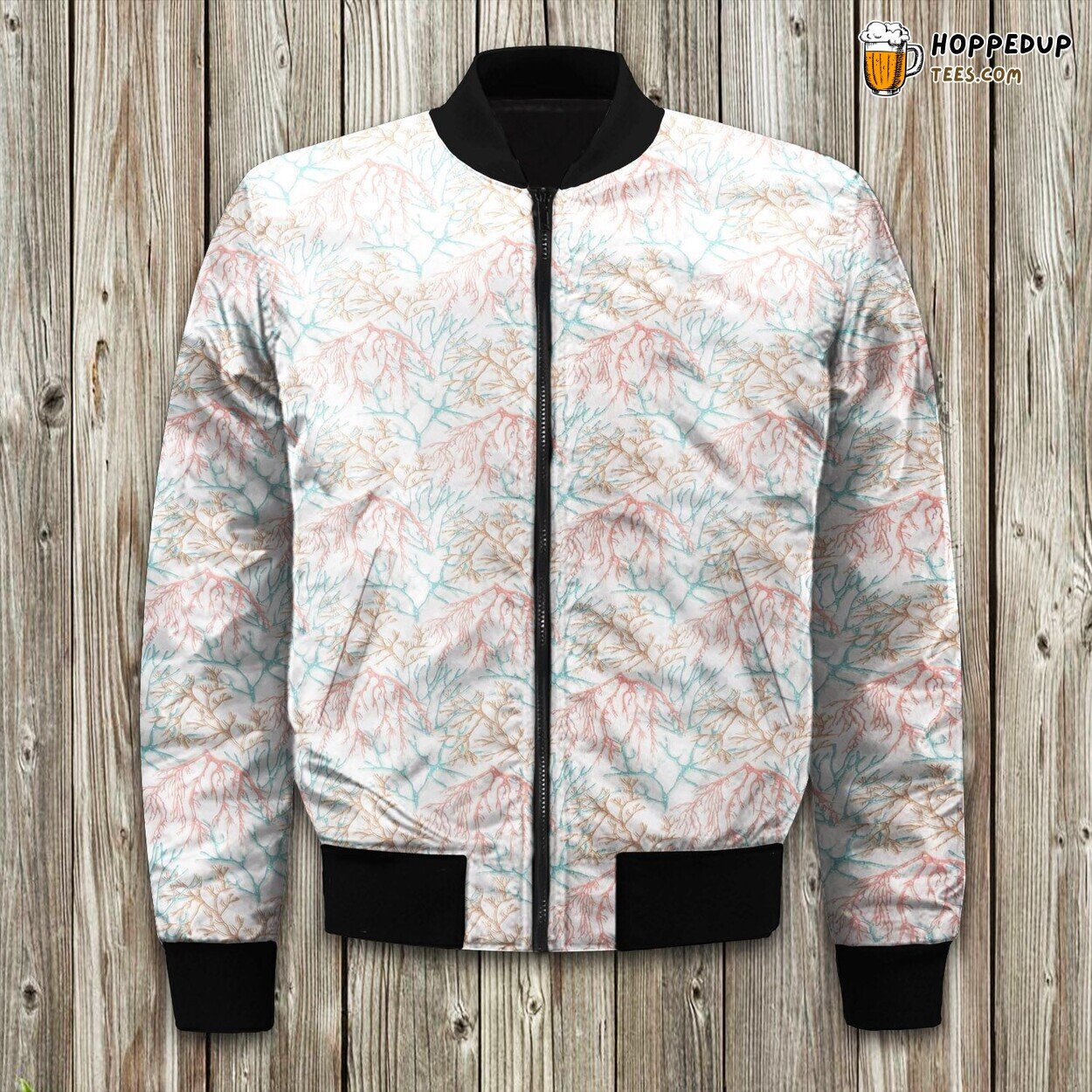 Seafoam Oceanaire Design Winter Bomber Jacket Oceanic Warmth