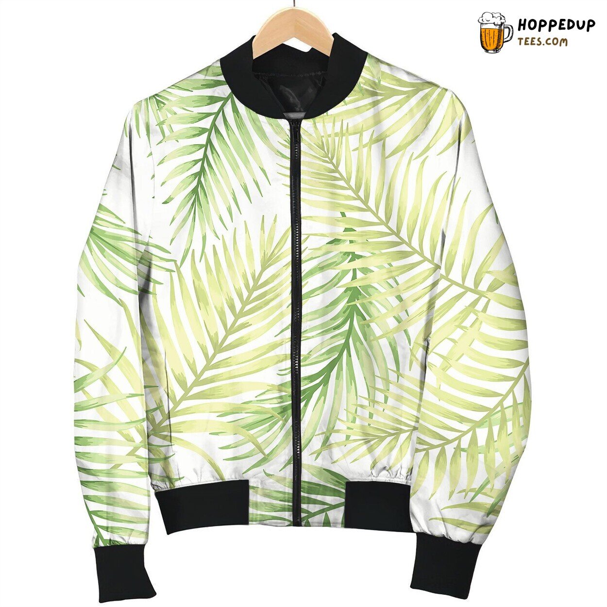 Seamless Exotic Pattern With Tropical Leaves Lovely Bomber Jacket