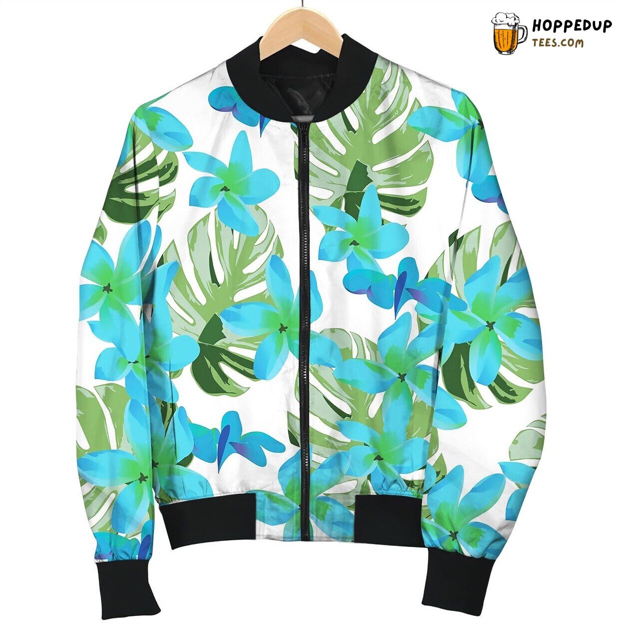 Seamless Floral Pattern Bomber Jacket Blossoming Winter Trends in Fabric